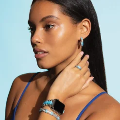 Flash Sale LAGOS Ceramic And Diamond Hoop Earrings