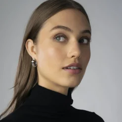 Flash Sale LAGOS Ceramic Caviar Diamond Hoop Earrings