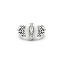 Hot LAGOS Ceramic Caviar Diamond Ring