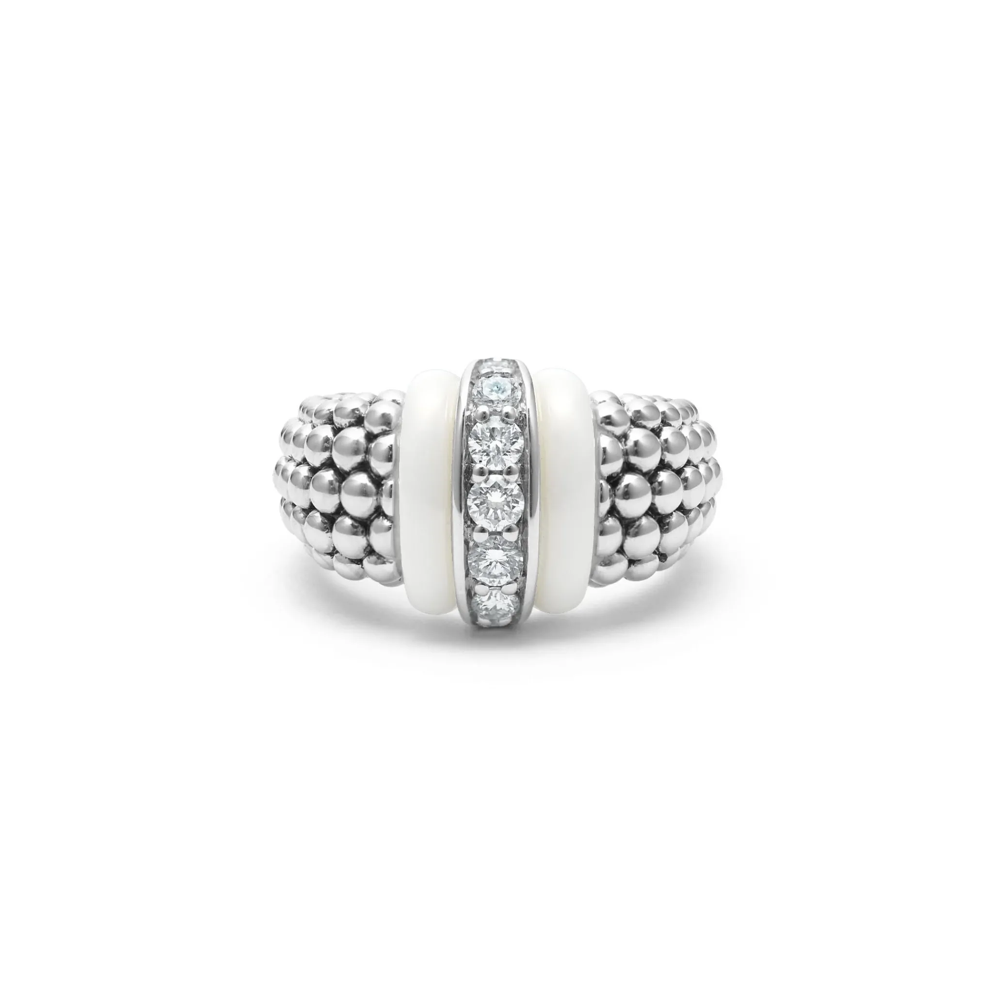 Hot LAGOS Ceramic Caviar Diamond Ring