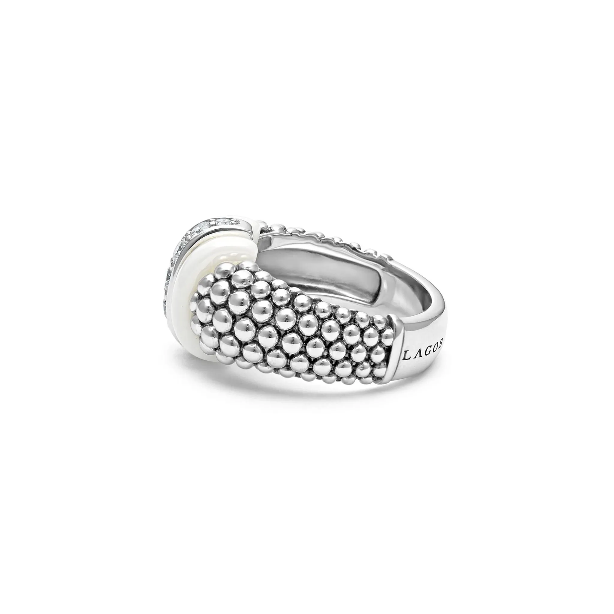 Hot LAGOS Ceramic Caviar Diamond Ring