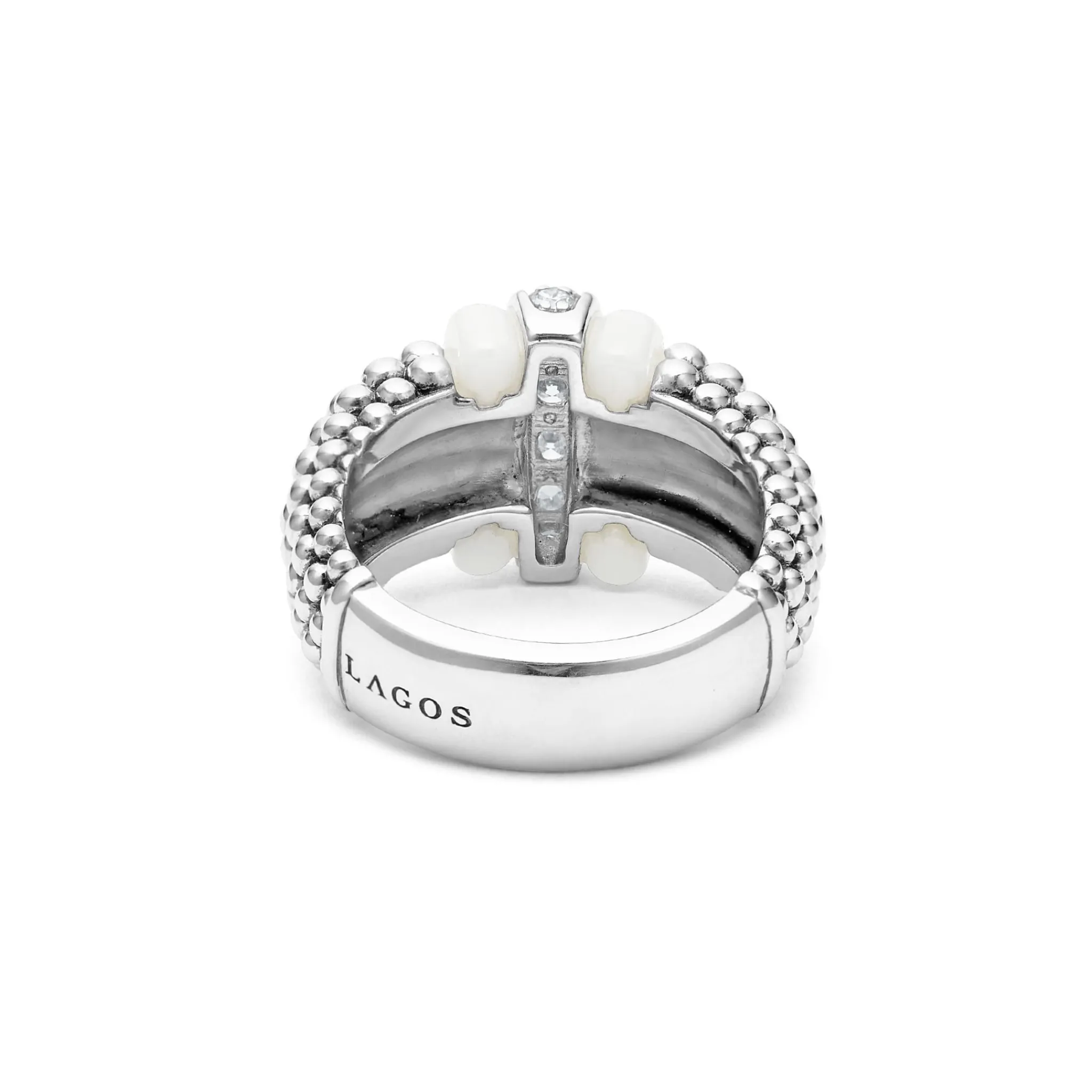 Hot LAGOS Ceramic Caviar Diamond Ring