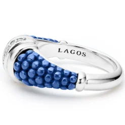 Best Sale LAGOS Ceramic Diamond Stacking Ring