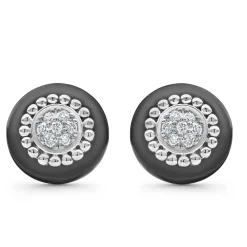 Clearance LAGOS Ceramic Diamond Stud Earrings