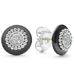 Clearance LAGOS Ceramic Diamond Stud Earrings