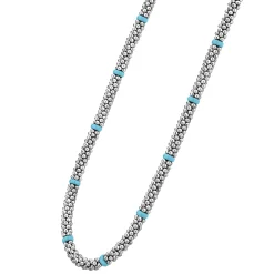 New LAGOS Ceramic Single Bead Station Caviar Necklace