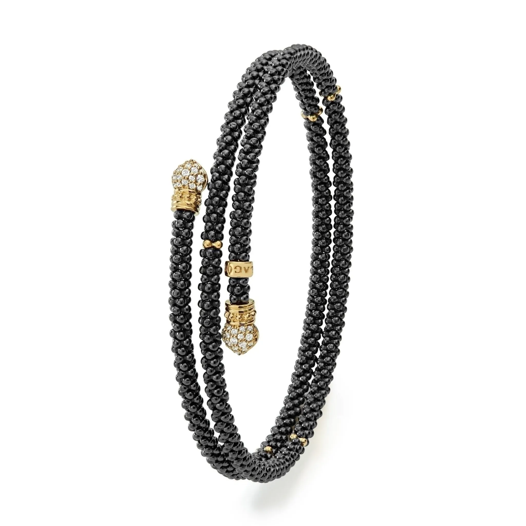 Shop LAGOS Ceramic Wrap Diamond Bracelet