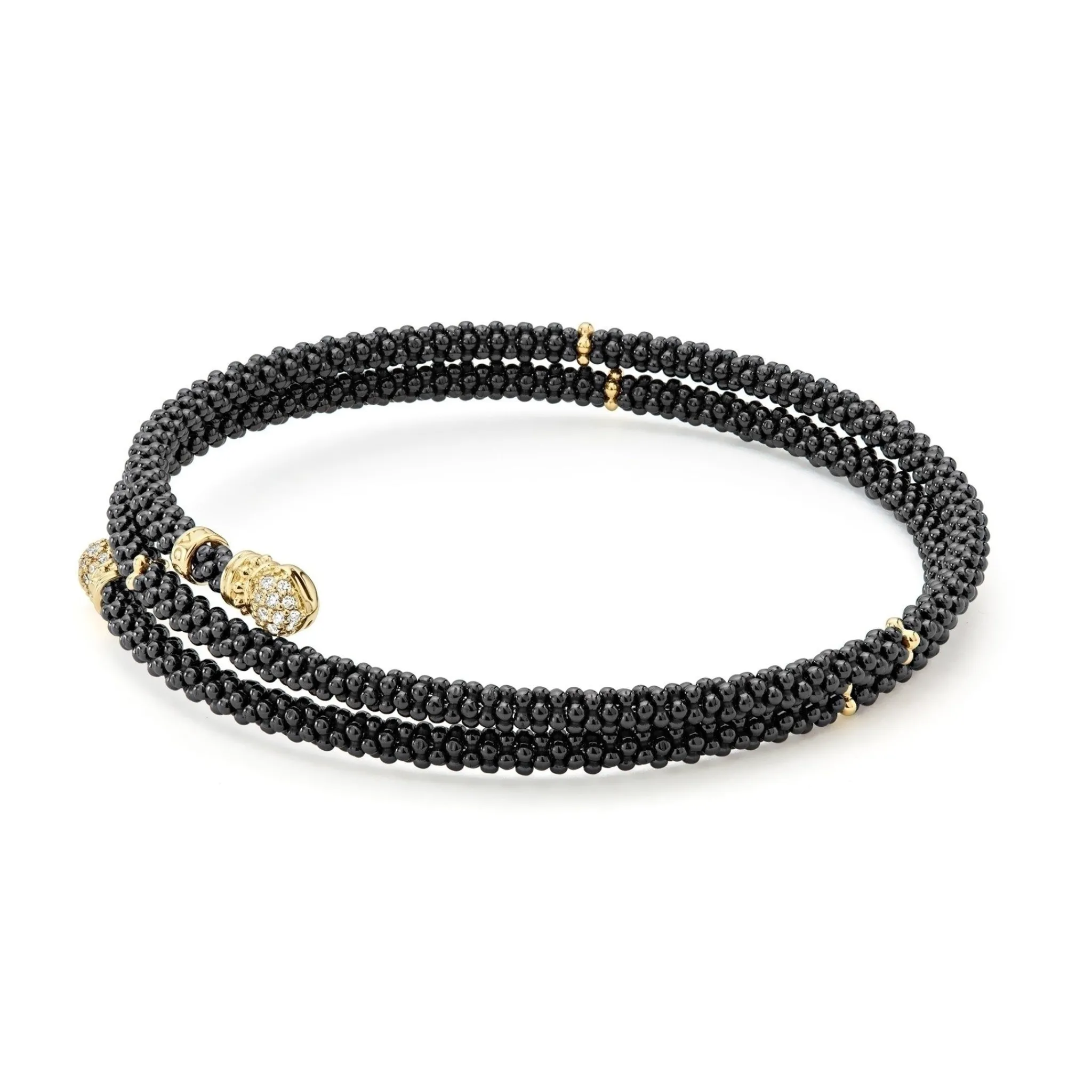 Shop LAGOS Ceramic Wrap Diamond Bracelet