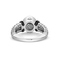 Online LAGOS Circle Ceramic Caviar Diamond Ring