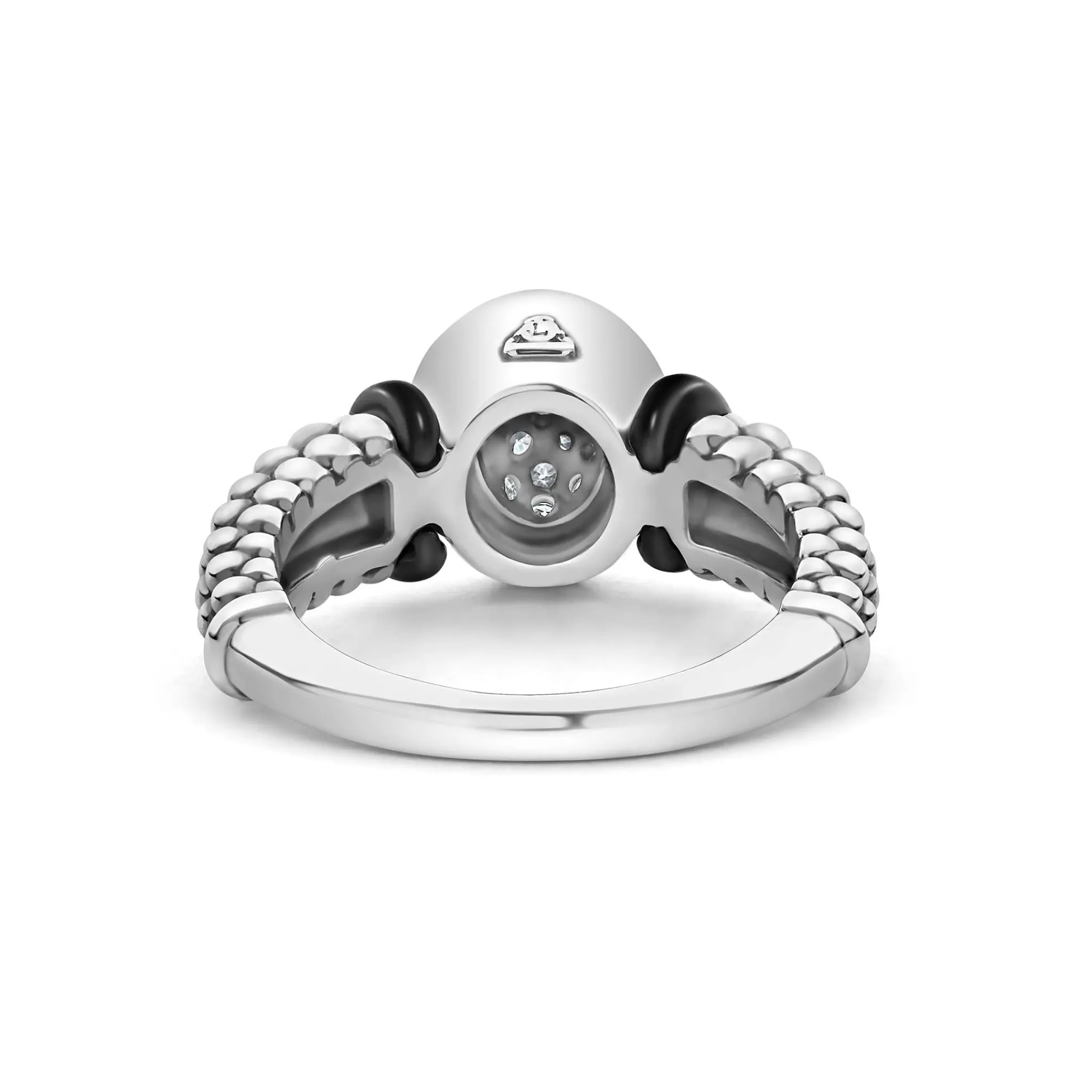 Online LAGOS Circle Ceramic Caviar Diamond Ring