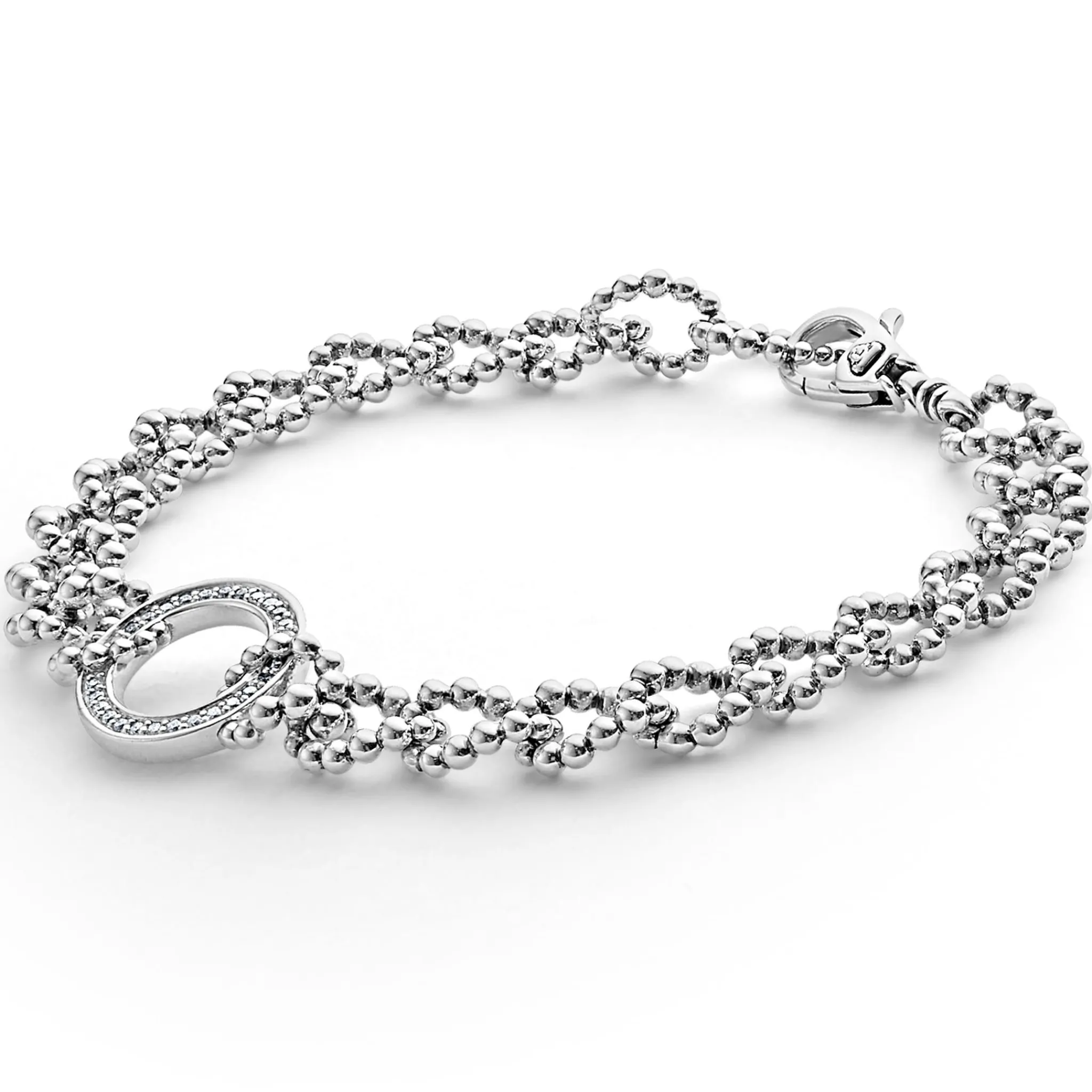 Fashion LAGOS Circle Diamond Link Bracelet