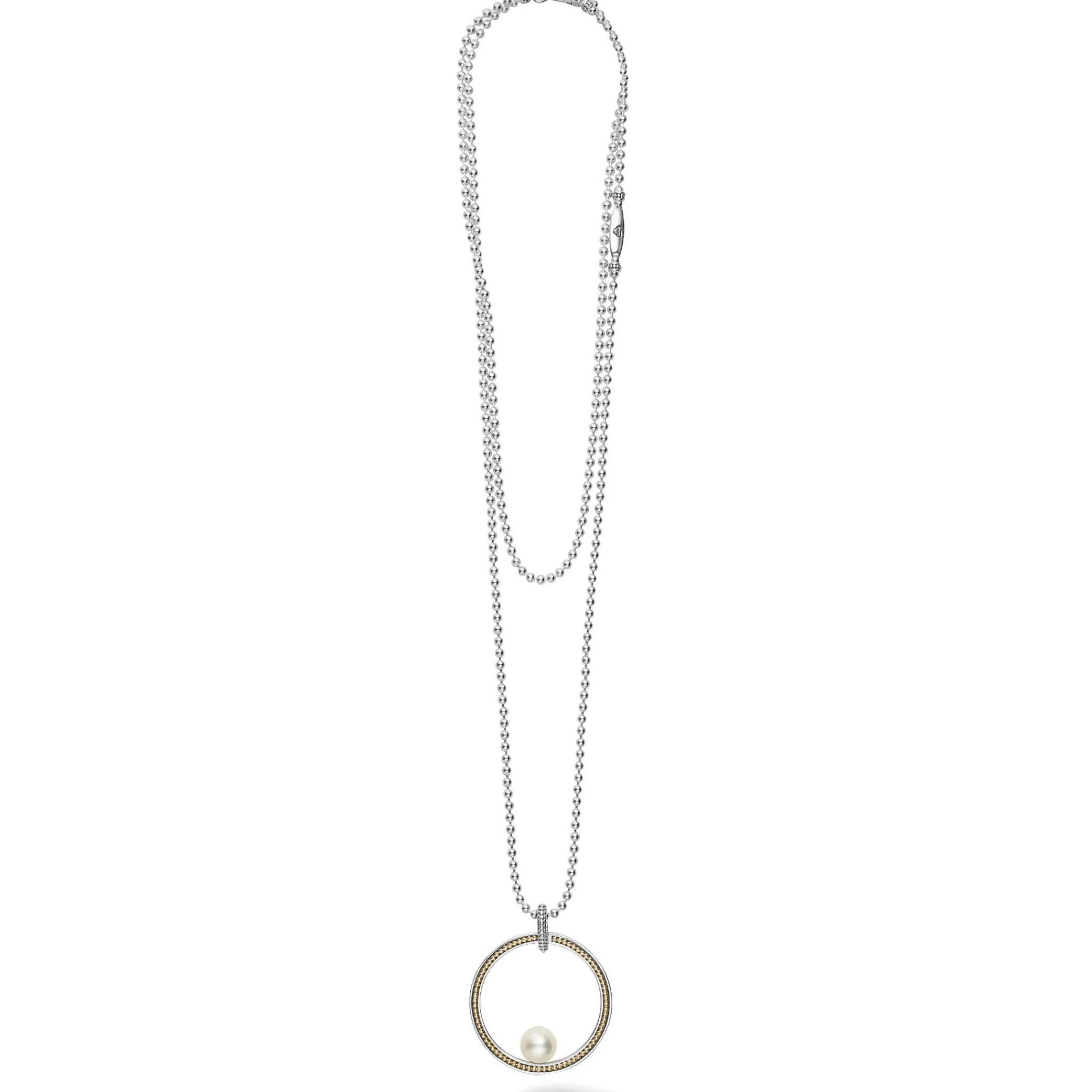 Hot LAGOS Circle Pearl Statement Necklace