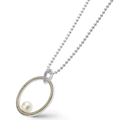Hot LAGOS Circle Pearl Statement Necklace