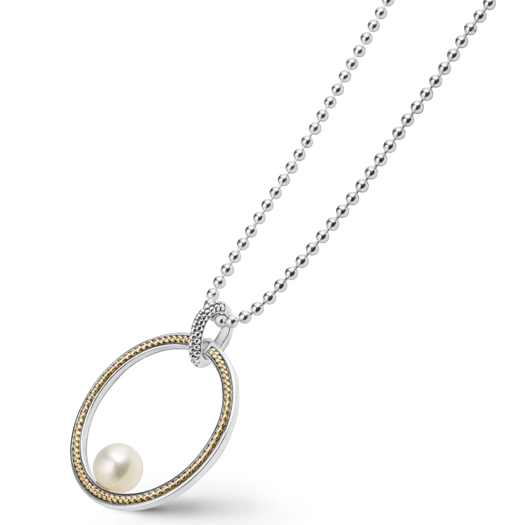 Hot LAGOS Circle Pearl Statement Necklace
