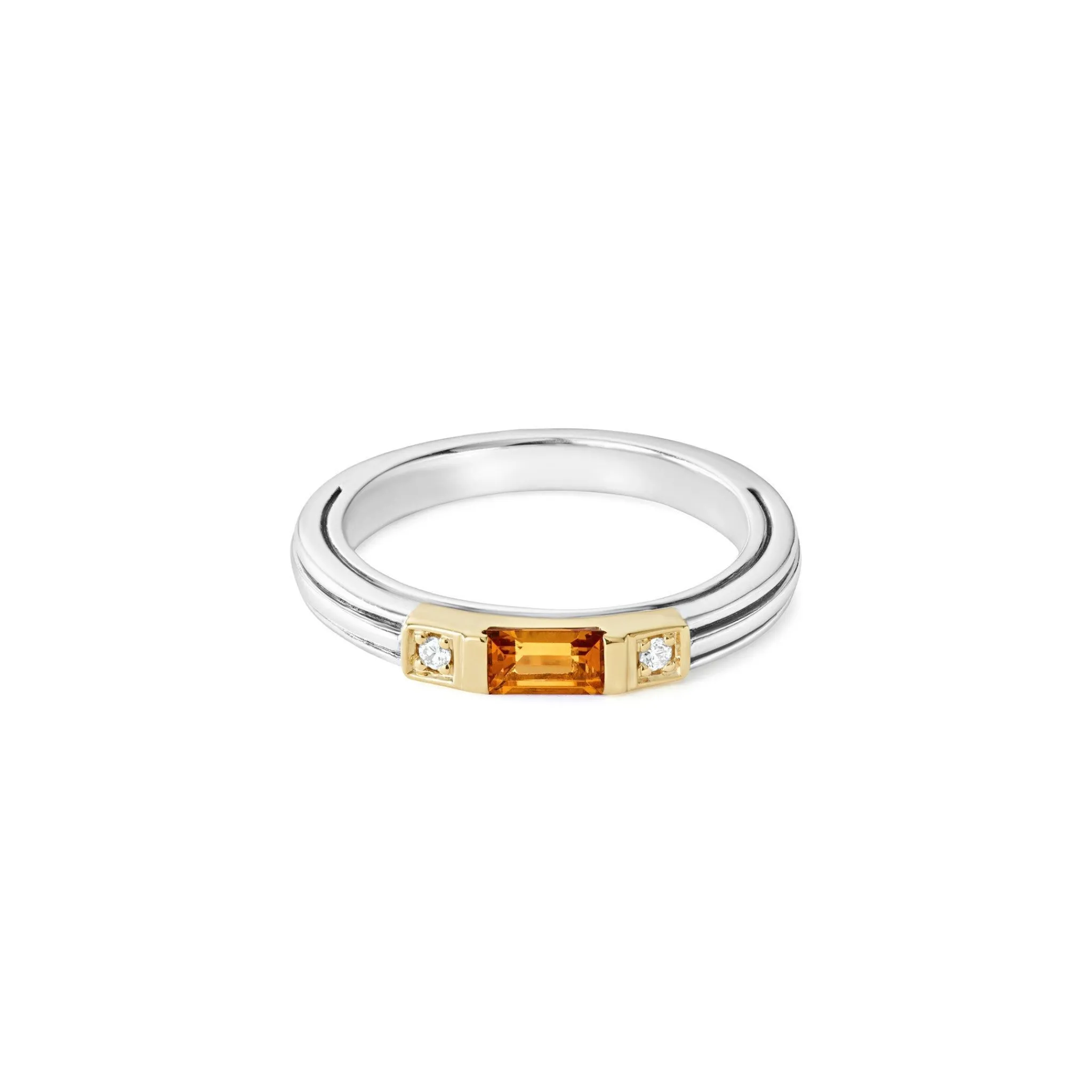 Discount LAGOS Citrine And Diamond Stacking Ring