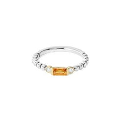 Flash Sale LAGOS Citrine Stacking Ring With Diamonds