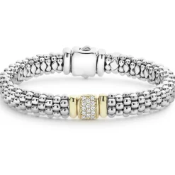 Shop LAGOS Diamond Caviar Bracelet | 9Mm