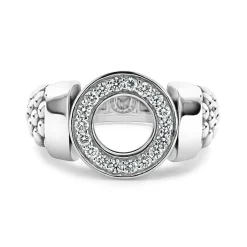 Online LAGOS Diamond Circle Caviar Ring