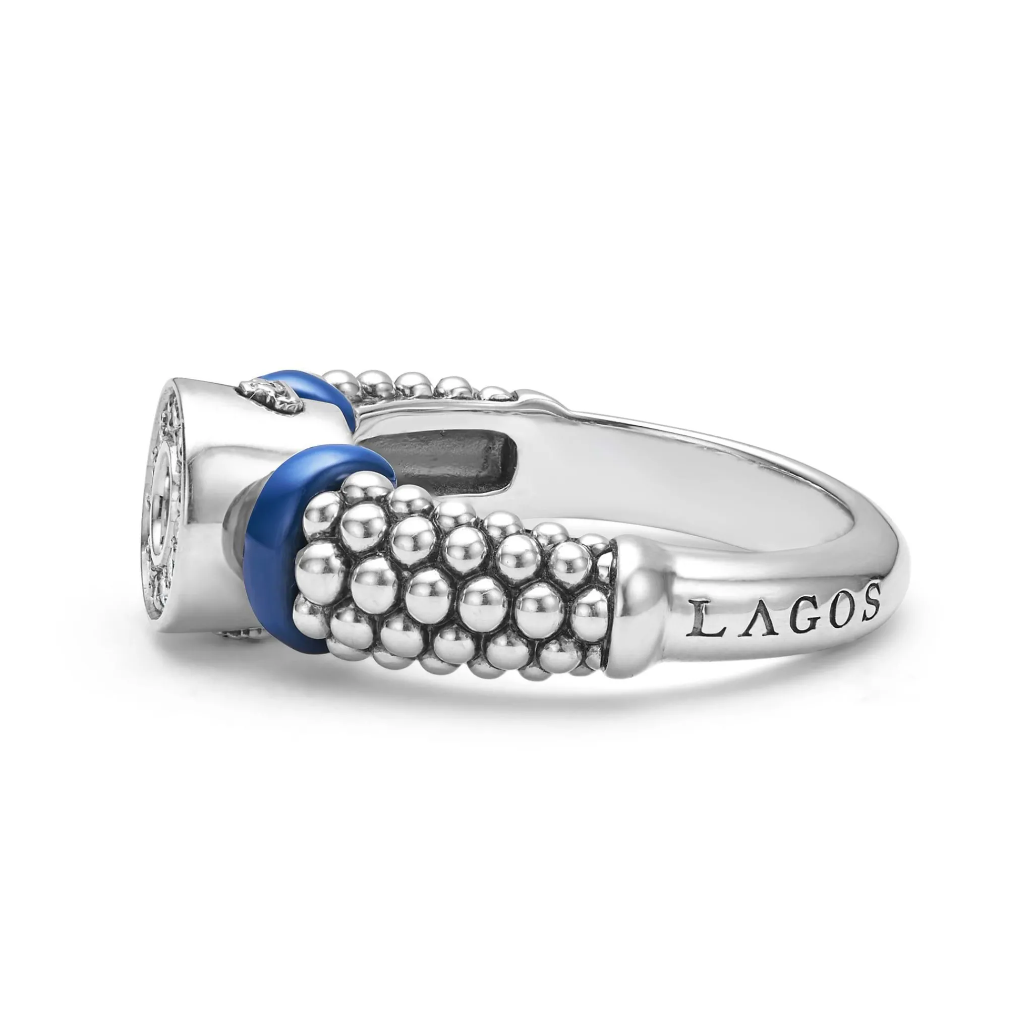 Online LAGOS Diamond Circle Caviar Ring