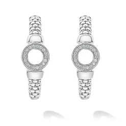 Online LAGOS Diamond Circle Half Hoop Earrings