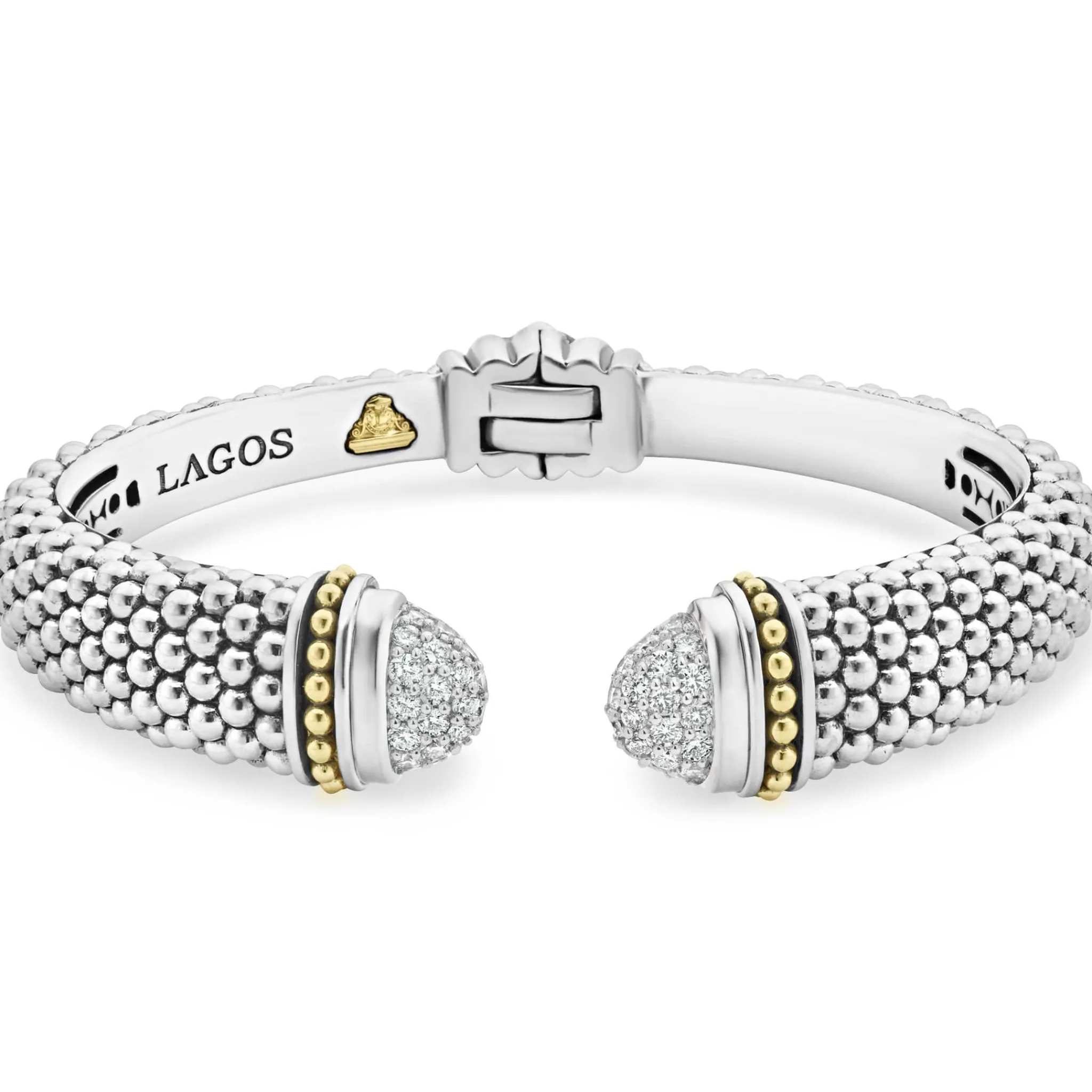 Fashion LAGOS Diamond Cuff Bracelet | 12Mm