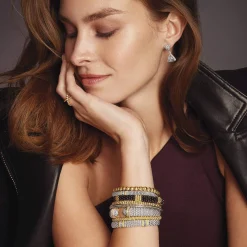 Fashion LAGOS Diamond Cuff Bracelet | 12Mm