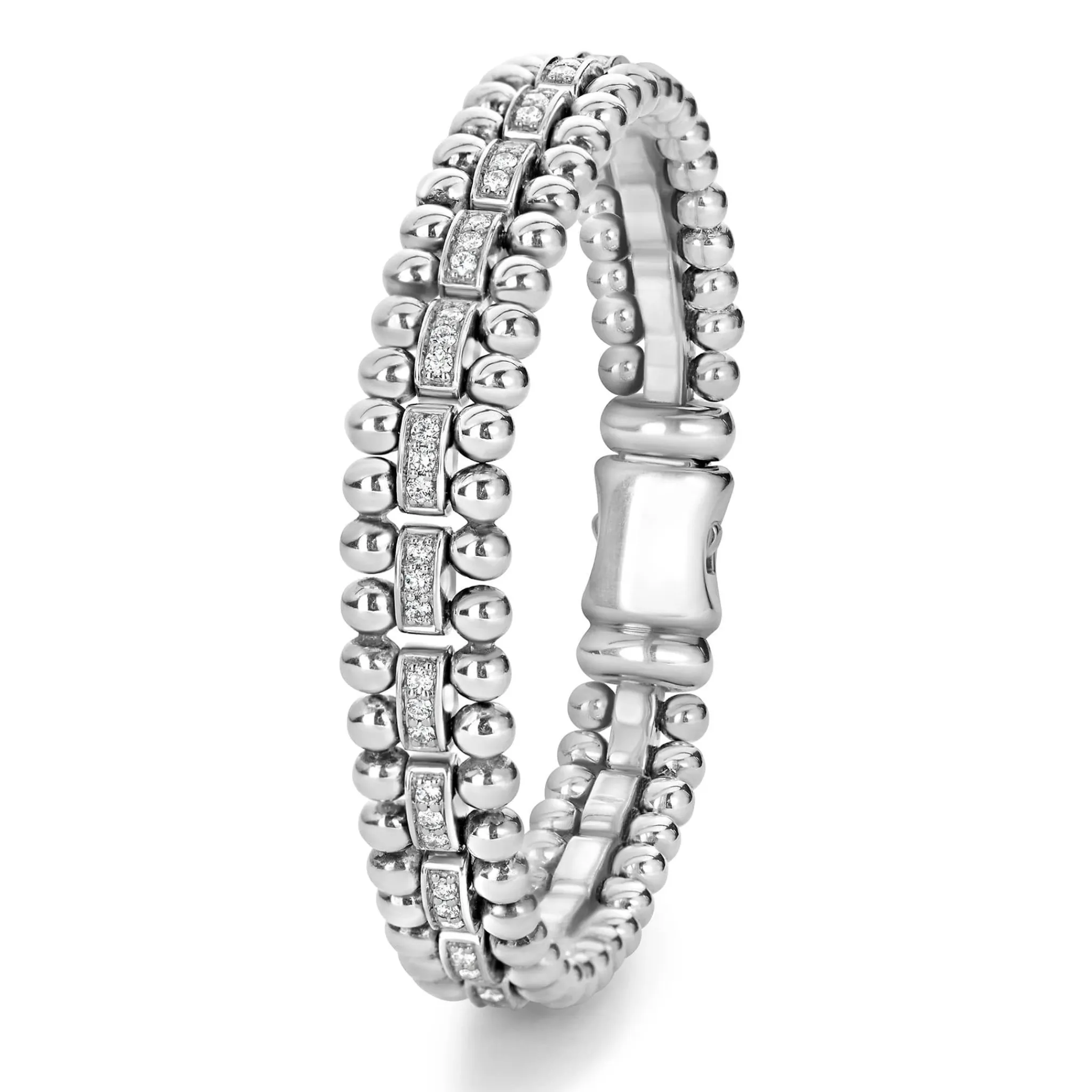 Shop LAGOS Diamond Link Bracelet | 9Mm
