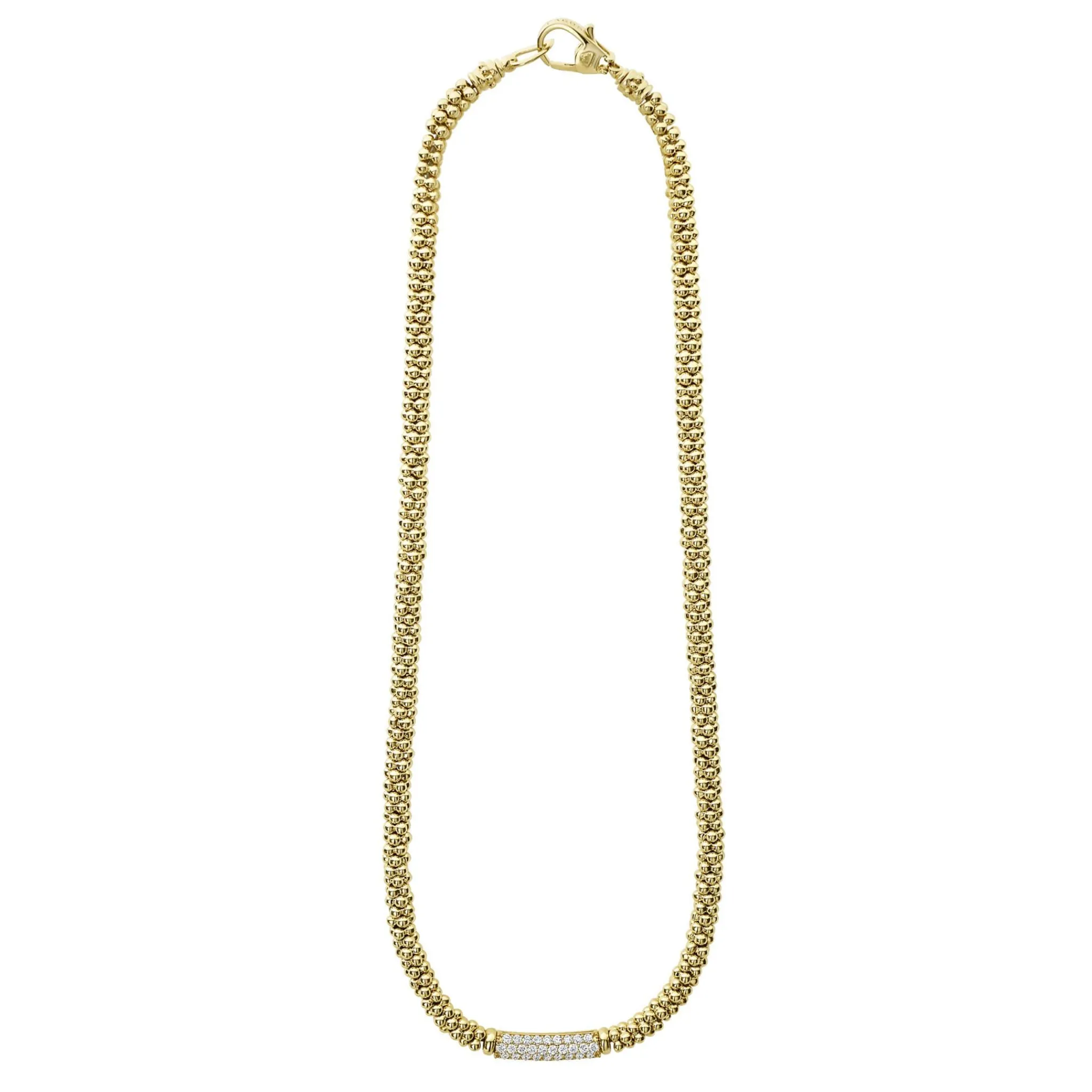 Cheap LAGOS Diamond Medium Station Caviar Necklace