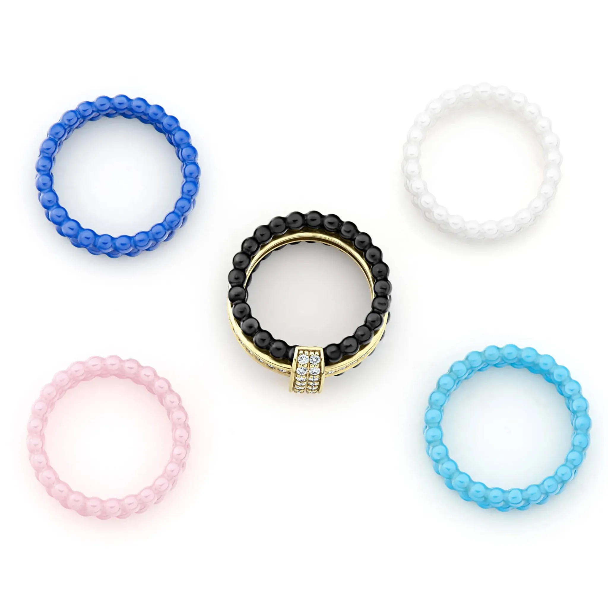 Cheap LAGOS Diamond Stacking Ring Set
