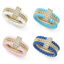 Cheap LAGOS Diamond Stacking Ring Set