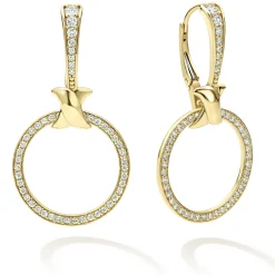 Flash Sale LAGOS Double Circle 18K Gold And Diamond Earring Set