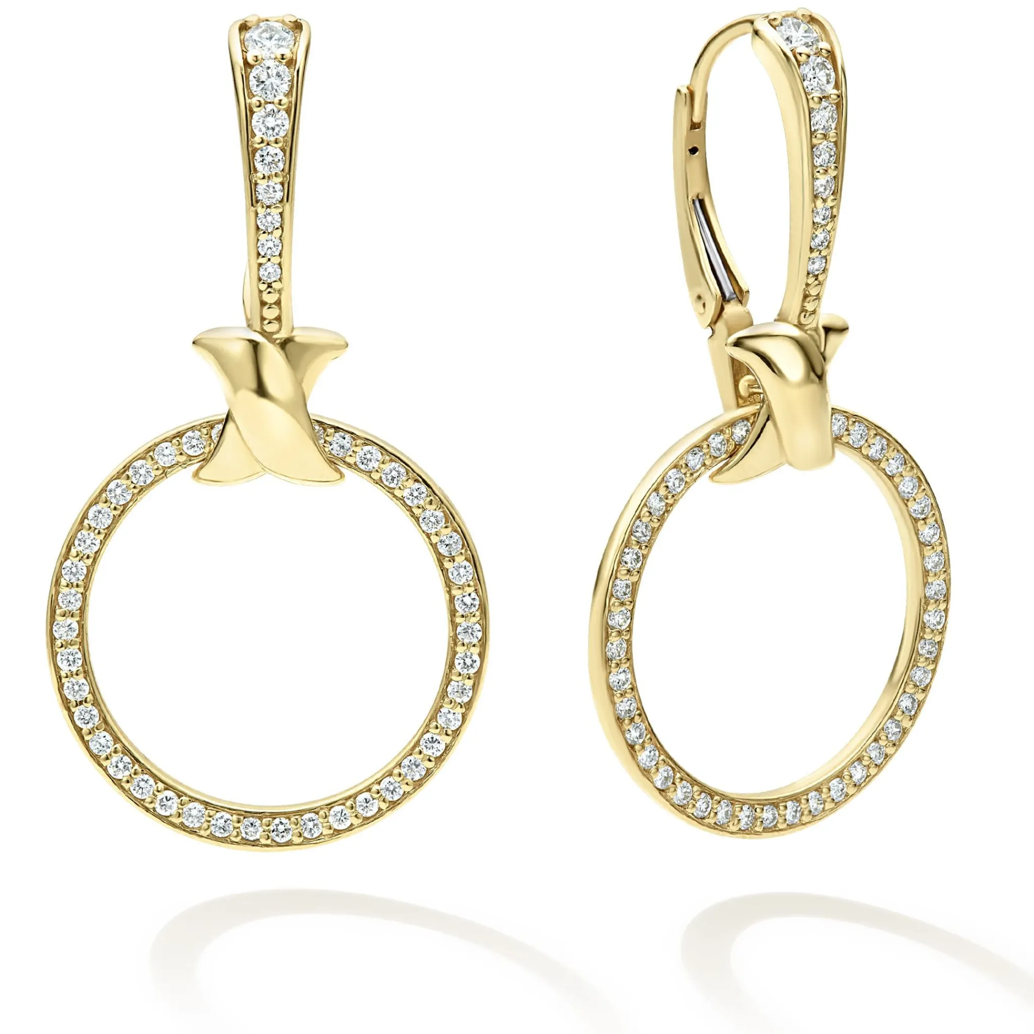 Flash Sale LAGOS Double Circle 18K Gold And Diamond Earring Set