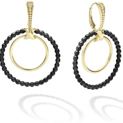 Hot LAGOS Double Circle 18K Gold Earring Set