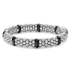 Clearance LAGOS Double Station Diamond Caviar Bracelet | 9Mm