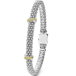 Cheap LAGOS Double X Caviar Diamond Bracelet | 6Mm