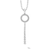 Fashion LAGOS Drop Circle Diamond Pendant Necklace