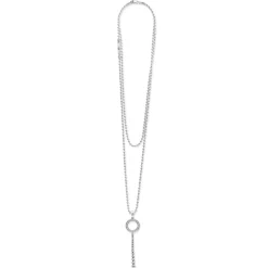 Fashion LAGOS Drop Circle Diamond Pendant Necklace