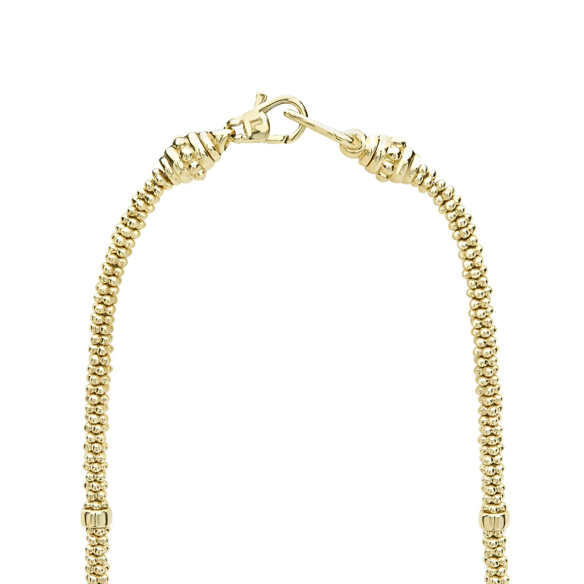 Hot LAGOS Eight Gold Station Diamond Caviar Necklace