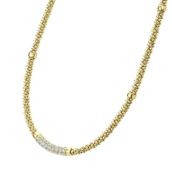 Hot LAGOS Eight Gold Station Diamond Caviar Necklace