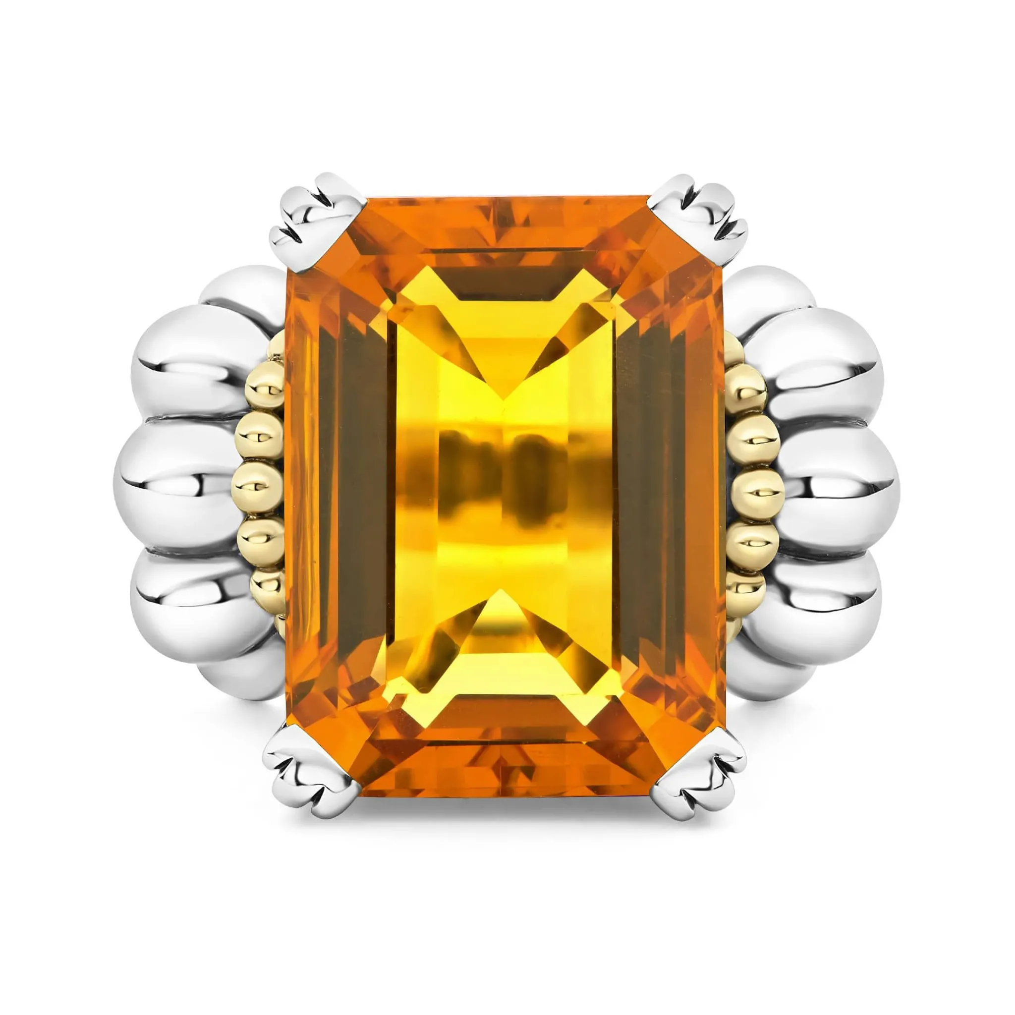 Hot LAGOS Extra Large Emerald-Cut Citrine Ring