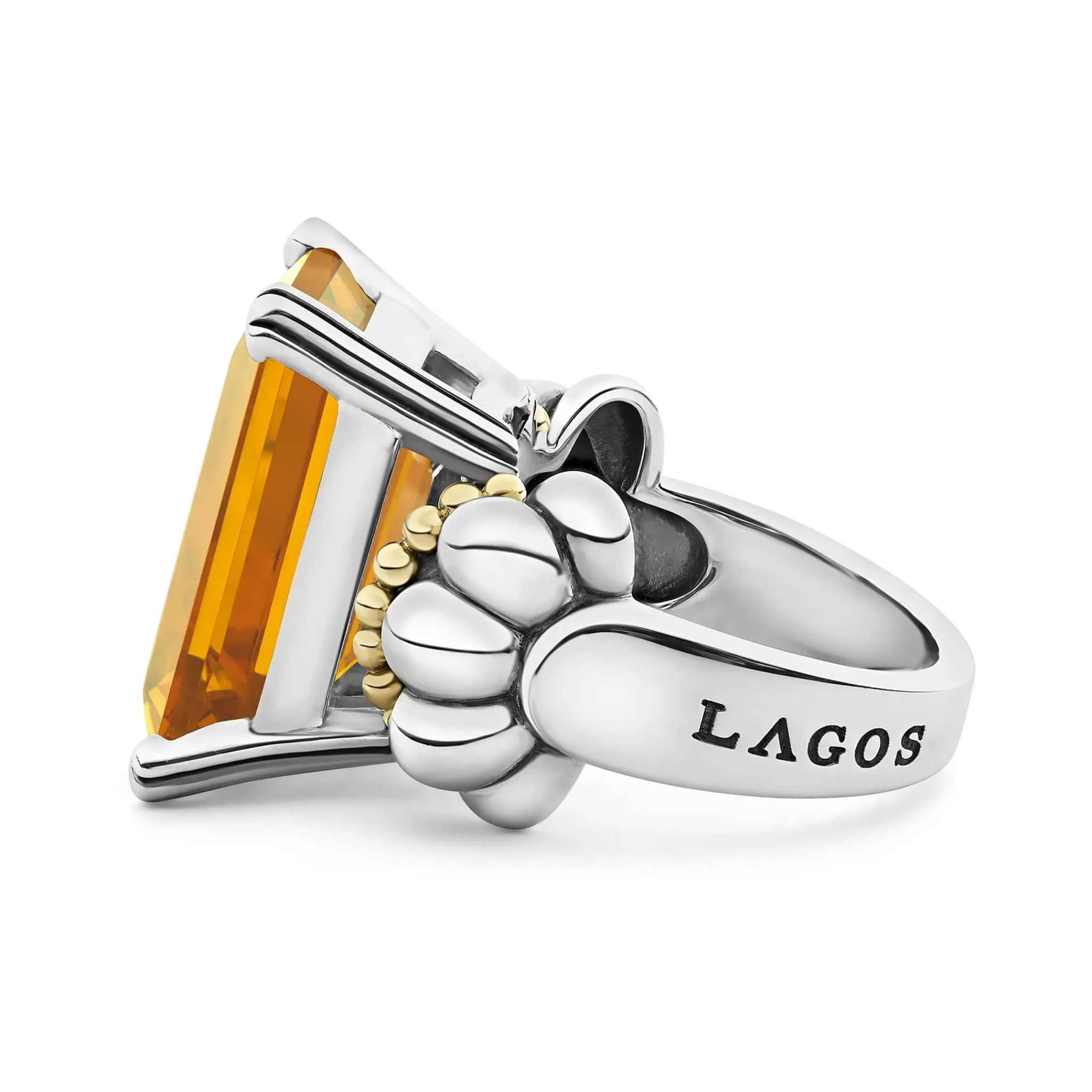 Hot LAGOS Extra Large Emerald-Cut Citrine Ring