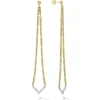 Fashion LAGOS Extra Long Superfine Diamond Drop Earrings