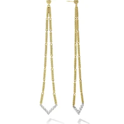 Fashion LAGOS Extra Long Superfine Diamond Drop Earrings