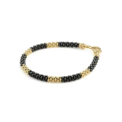 Flash Sale LAGOS Five Large 18K Gold Station Ceramic Beaded Bracelet | 5Mm