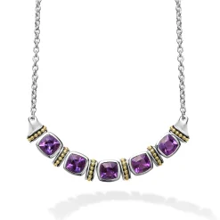 New LAGOS Five Station Amethyst Necklace