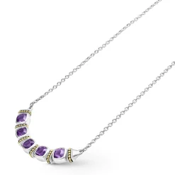 New LAGOS Five Station Amethyst Necklace