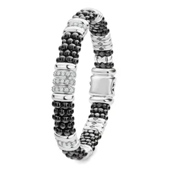 New LAGOS Five Station Ceramic Diamond Bracelet | 9Mm