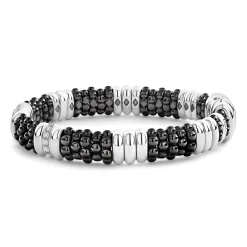 New LAGOS Five Station Ceramic Diamond Bracelet | 9Mm