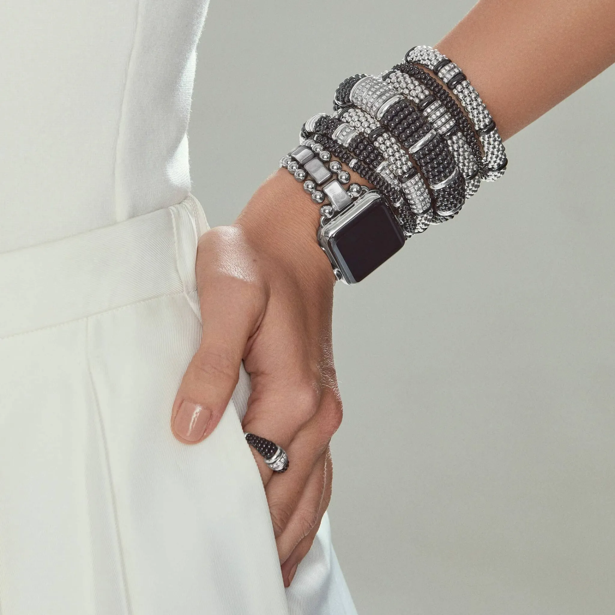 Online LAGOS Five Station Ceramic Diamond Bracelet | 9Mm