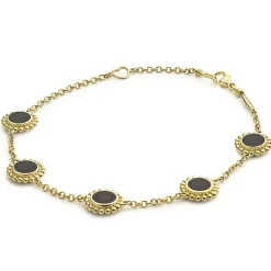 Cheap LAGOS Five Station Round Onyx Bracelet